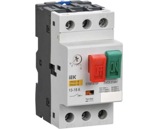 Автоматический выключатель защиты двигателя IEK, ПРК32-18, In18A, Ir13-18A, Ue, 660В, ИЭК DMS11-018 