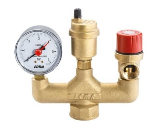 Группа безопасности котла ICMA S.P.A. PN10, t=110, внутренняя резьба - 1"" GS02 /91GS02OO20 