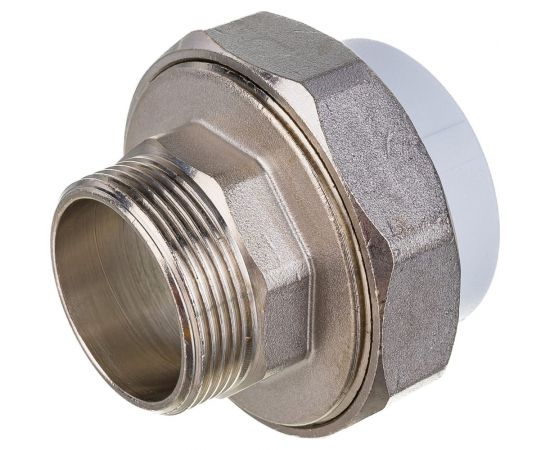 Комбинированная муфта VALFEX PP-R белая, разъем Дн50х1 1/2 НР 10156040 127-0230 