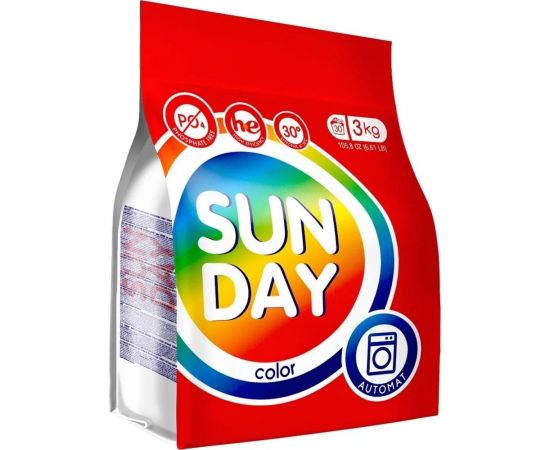 Стиральный порошок автомат Сонца 3кг Sunday для цветного 86213 