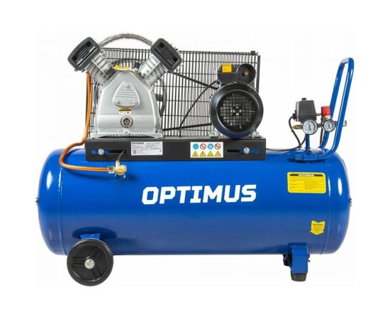 Поршневой компрессор Optimus 420 л/мин, 2.2 кВт, 220 В, ресивер 100 л hd OPT-301042 