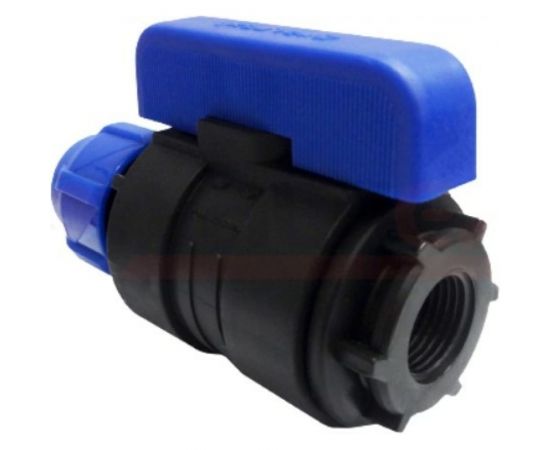 Шаровой кран VALFEX ПНД компрессионный цанга - внутренняя резьба, разборный 25x3/4"" 1210012525034 