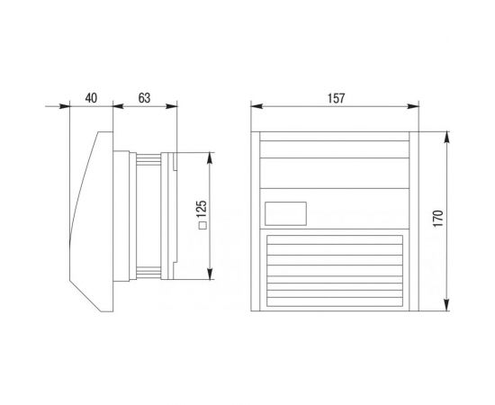 Вентилятор с фильтром IEK 55 куб.м./час IP55 YCE-FF-055-55 – изображение 2