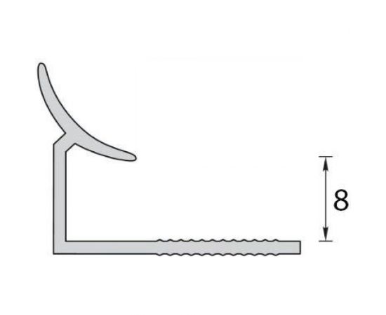 Раскладка внутренняя для плитки Ideal 8 мм, 2.5 м, 001 белый Вп8 001 БЕЛ – изображение 2
