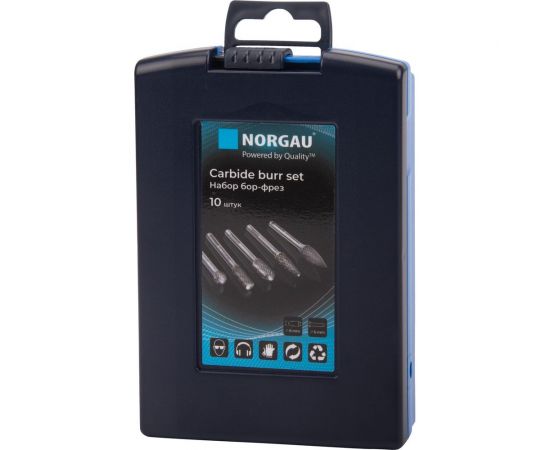 Набор борфрез твердосплавных NORGAU 10 шт. (8 мм) 077200080 – изображение 2