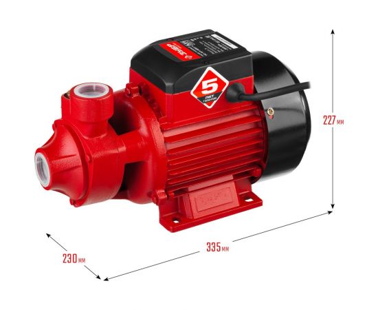 Вихревой поверхностный насос ЗУБР НС-М1-800-Ч – изображение 2