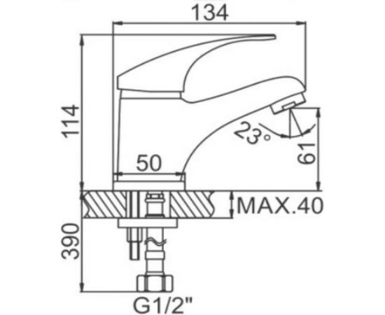 Смеситель для умывальника LEDEME L1036 808100 – изображение 2