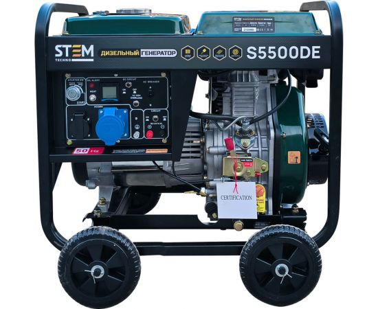 Дизельный генератор STEM Techno s5500de (5,5кв, электростартер, дисплей, подогрев) ГЕН018 – изображение 2