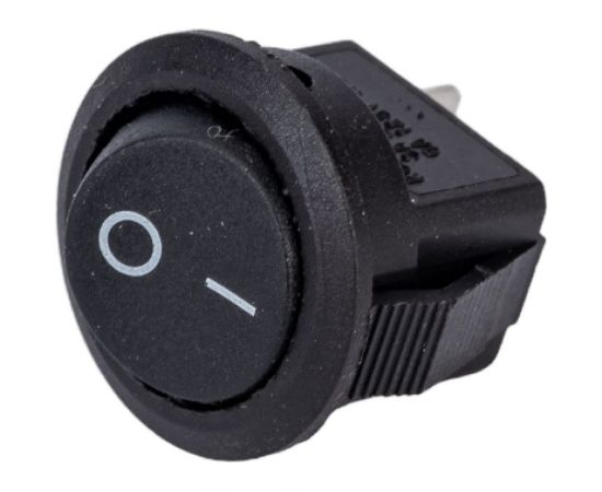 Клавиша Nord-Yada 250V 3А круглая Micro черная (2конт.) ON-OFF (2шт в упаковке) 905482 – изображение 2