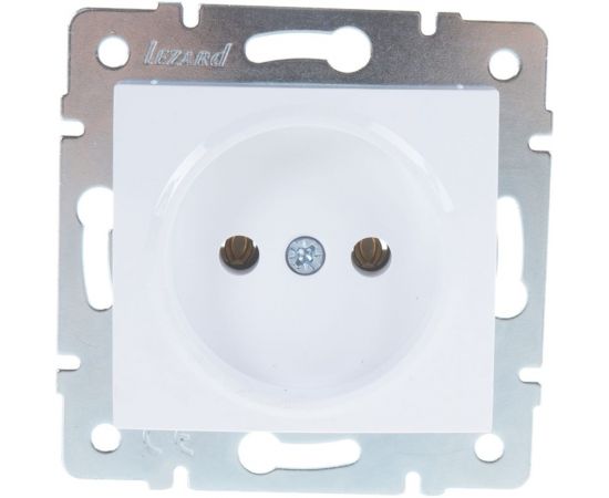 Розетка Lezard KARINA б/ з ПБТ белая 707-0288-121В – изображение 2