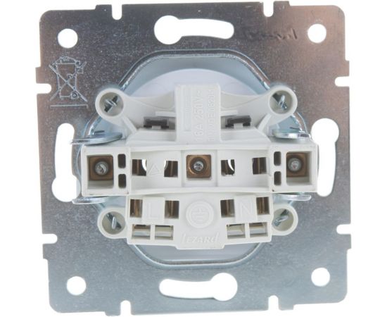 Розетка Lezard KARINA б/ з ПБТ белая 707-0288-121В – изображение 3