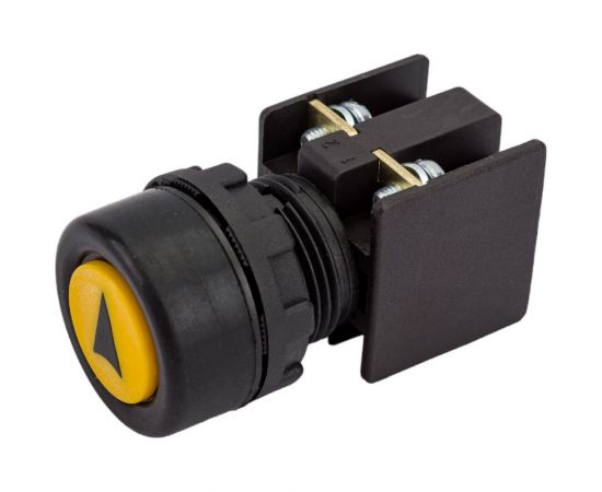 Водозащитная кнопка Emas желтая со стрелкой 1НО+1НЗ, KB14RSO – изображение 3