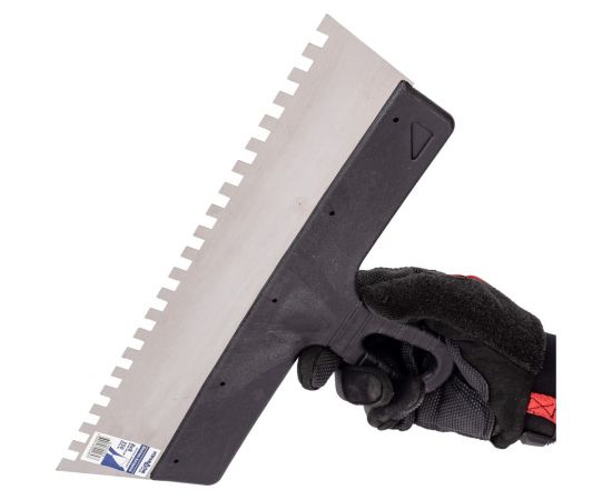 Зубчатый шпатель Управдом нержавеющий, 350 мм, размер зуба 8x8 мм 4100001892 – изображение 4