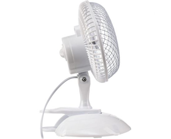 Настольный вентилятор Centek 20 Вт, диам: 19 см, клипса, металлическая решётка CT-5003 White – изображение 5