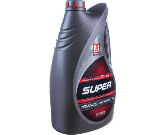 Моторное масло Лукойл Супер полусинтетическое, SAE 10W-40, API SG/CD, 4 л 19192 – изображение 5