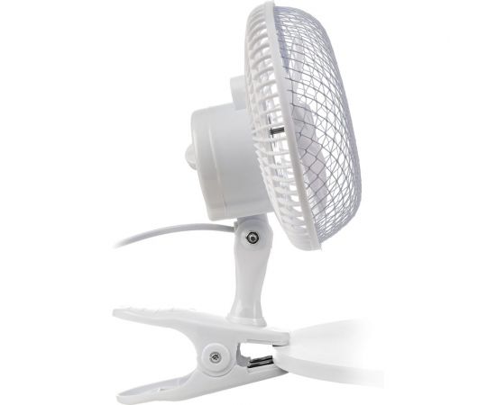 Настольный вентилятор Centek 20 Вт, диам: 19 см, клипса, металлическая решётка CT-5003 White – изображение 6