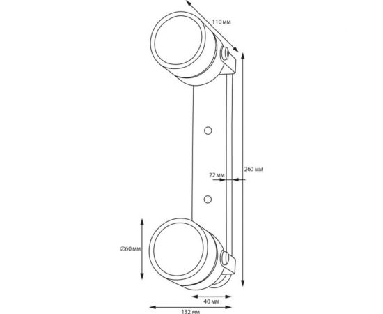Накладной декоративный светильник Fametto DLC-S612 GU10x2 WHITE UL-00009421 – изображение 7