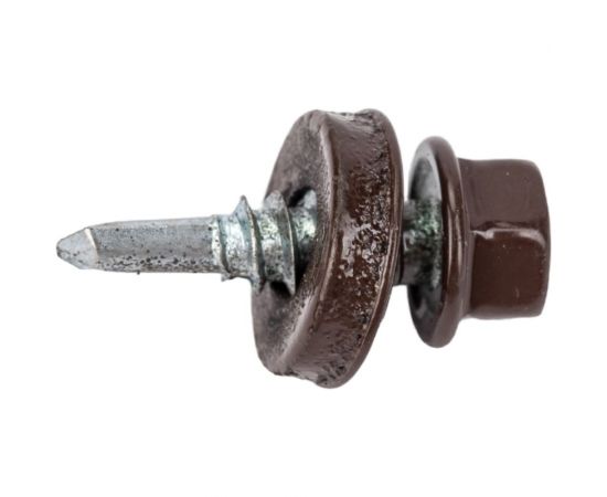 Саморез Невский Крепеж КР RAL 8017 коричневый, св., 5,5x19, 32 шт. 931422 