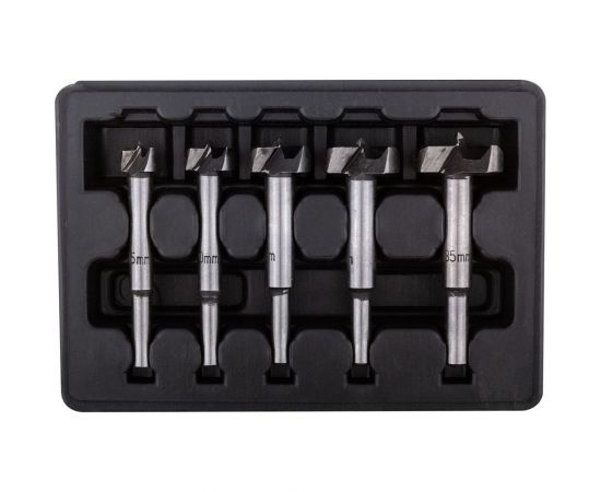 Фрезы по дереву (5 шт; 15, 20, 25, 30, 35 мм; усиленная сталь) FIT IT 36552 