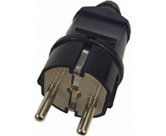 Разборная вилка General Lighting Systems GRV-P-16-R-G-B-IP20 16А круглая, с заземлением, черная IP20 470505 