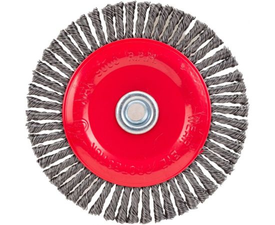Щетка-крацовка дисковая, плетенная стальная проволока, 150 мм, М14 GROSSMEISTER 021128003 – изображение 2