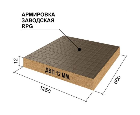 Звукоизоляционная панель Ruspanel RPG Eco Comfort 1250x600x12 мм RPG4CF12#1/1250 – изображение 2