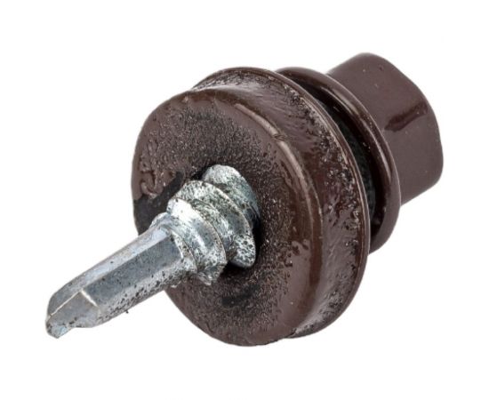 Саморез Невский Крепеж КР RAL 8017 коричневый, св., 5,5x19, 32 шт. 931422 – изображение 2