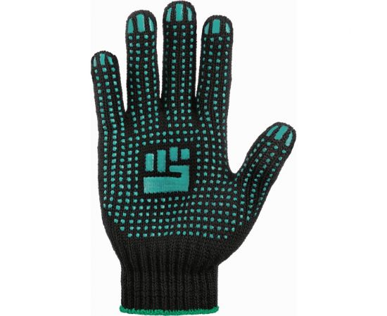 Трикотажные перчатки Фабрика перчаток, стандарт, с ПВХ, 7.5 класс, 5 нитей, черные, р.М 5-75-СТ-ЧЕР-(M) – изображение 2