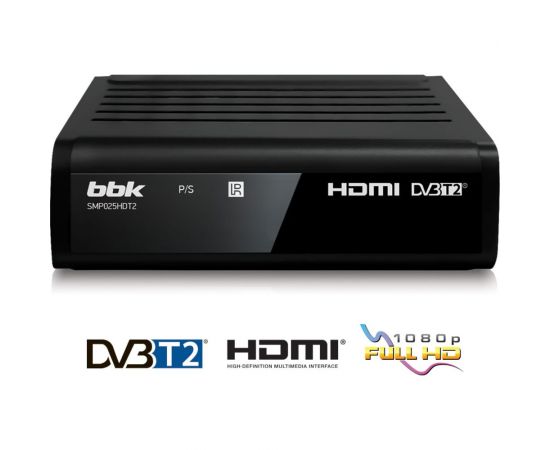 DVB-T2 ресивер bbk SMP025HDT2 черный ЦБ-00001275 – изображение 2