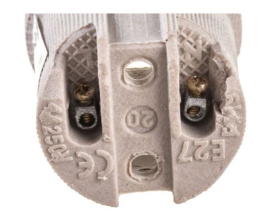 Патрон General Lighting Systems GLH-E27-CER-H-W керамический, Е27 подвесной белый 474007 – изображение 2