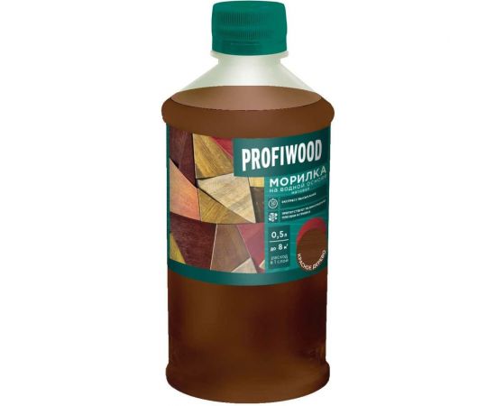 Морилка Profiwood на водной основе, красное дерево, 0.5 кг 67690 – изображение 2