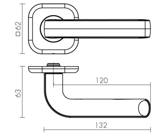 Раздельная ручка Fuaro TOR XL черный BL-24 40897 – изображение 2