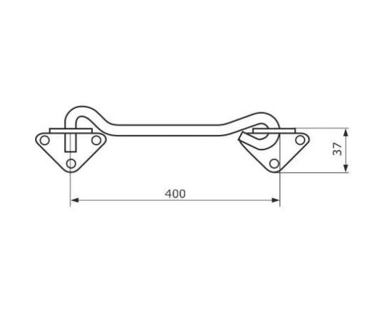 Прутковый крючок Домарт 400 мм, черный 170933 – изображение 3