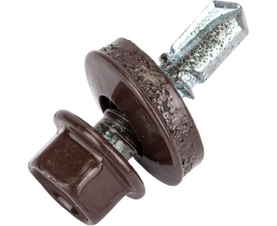 Саморез Невский Крепеж КР RAL 8017 коричневый, св., 5,5x19, 32 шт. 931422 – изображение 3