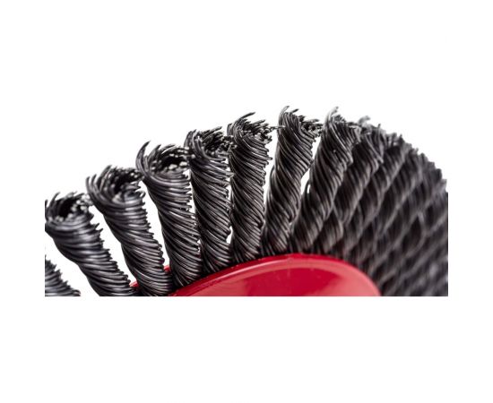 Щетка-крацовка дисковая, плетенная стальная проволока, 150 мм, М14 GROSSMEISTER 021128003 – изображение 4