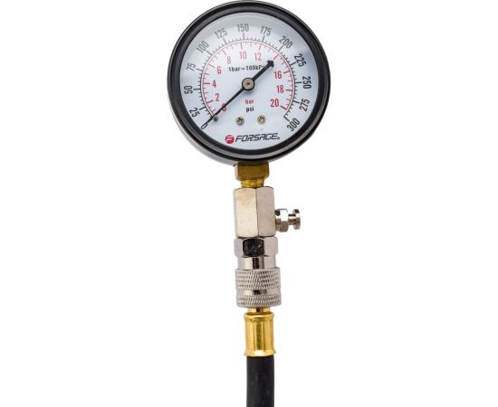 Индикатор компрессии бензиновый с длинным наконечником и шлангом Forsage 6716 – изображение 8