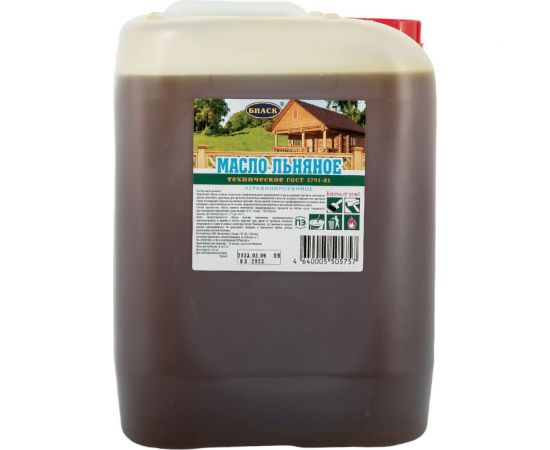 Льняное техническое масло БИАСК ГОСТ 5791-81 11 л ТЛ-11/10кг ПК 