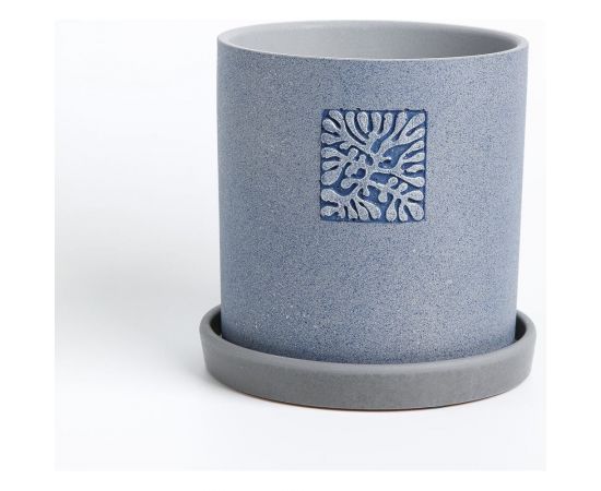 Горшок ООО КОМПОЗИТ Идея синий цилиндр №2. КБ-Ц2-253-61 