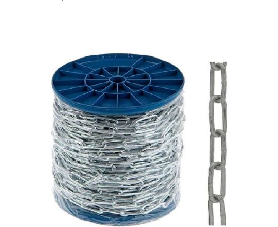 Длиннозвенная цепь МЕТАЛЛСЕРВИС DIN 763, 6 мм, оцинкованная, 18 м 1227109 