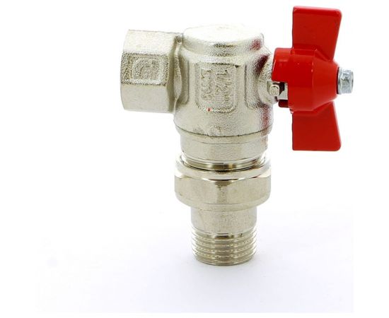 Шаровой кран ITAP угловой, с накидной гайкой, полнопроходной, бабочка, 1/2 ART 298 