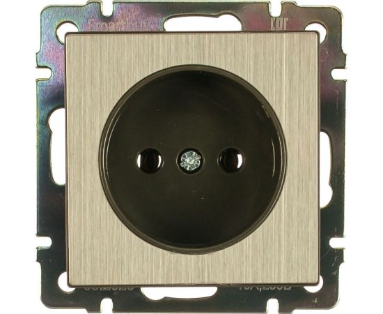 Розетка Smartbuy без заземления 10А серый никель Нептун SBE-05gn-16-S1-N 