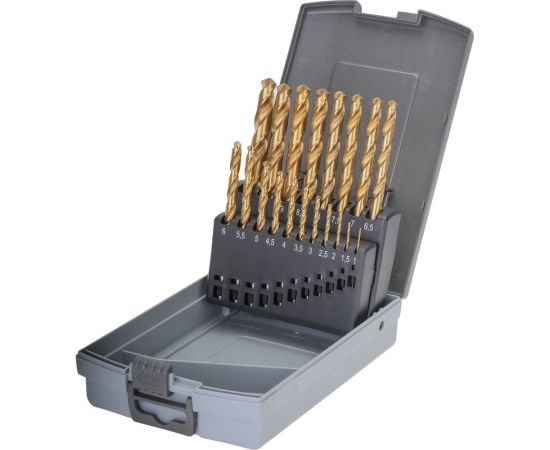 Набор сверл по металлу 1-10мм. HSS-G TIN RUKO 250214TRO 