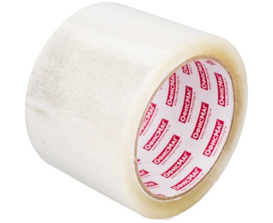 Упаковочная клейкая лента ОФИСМАГ 72 мм х 66 м, прозрачная, толщина 45 микрон 440109 