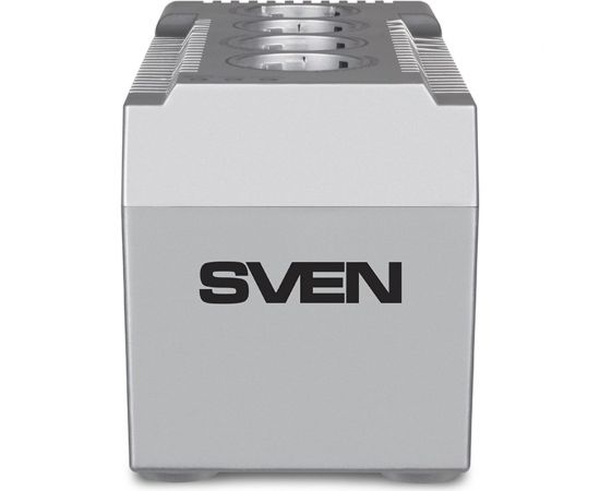 Стабилизатор SVEN VR-F1000 (≤320Вт, Вх.184-285V,4 × CEE7/4 (2*AVR, 2*сетевой фильтр) серебро SV-018818 – изображение 2