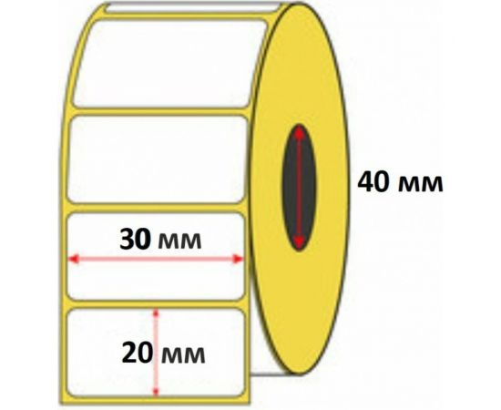 Этикетка SOFMIX 3116 ТТ бумага ПЛГ, 30x20 мм, 2000 шт. в рул, втулка 40 мм TT-2-3116-2-2-0 – изображение 2