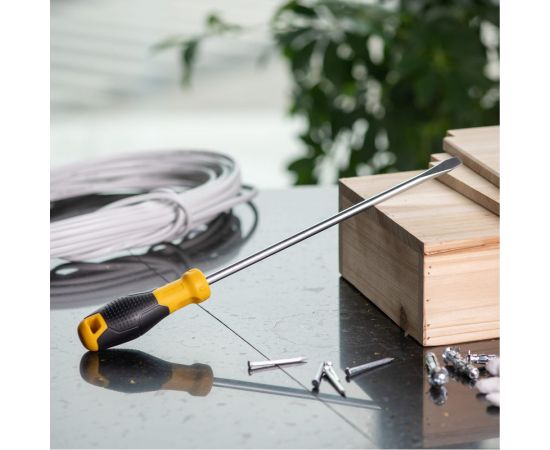 Шлицевая отвертка DELI DL6382501 8x250мм (магнит, TPR+PP ручка) 98358 – изображение 2