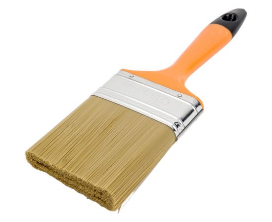 Плоская кисть Петрович 75 мм, искусственная щетина, пластиковая рукоятка 4100002365 – изображение 2