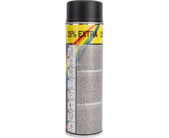 Быстросохнущая акриловая краска для литых и декоративных дисков MOTIP, черный матовый 500мл 05-000004 – изображение 2