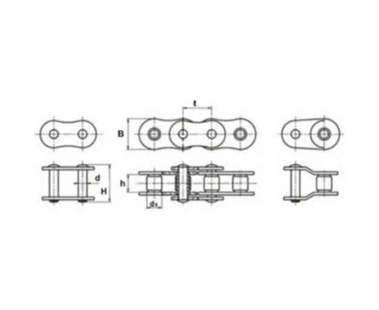 Приводная роликовая цепь ISKRA однорядная, 08A-1 ANSI/ASA40 08A1-ISKRA – изображение 2
