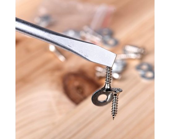 Шлицевая отвертка DELI DL6382501 8x250мм (магнит, TPR+PP ручка) 98358 – изображение 3